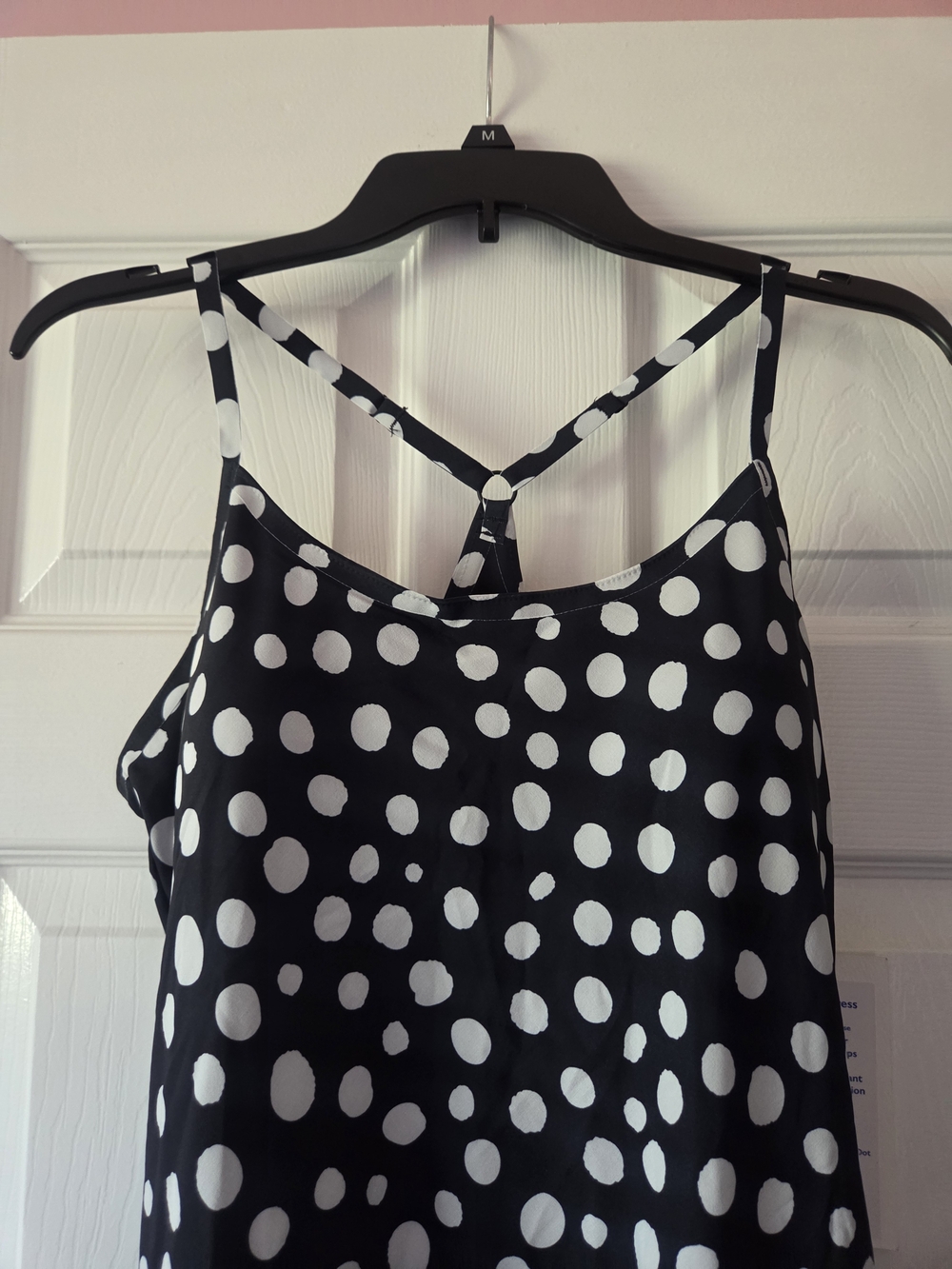 Outdoor Voices Womens Black & White Polka Dot Exercise Dress Size M NWT - Picture 2 of 7